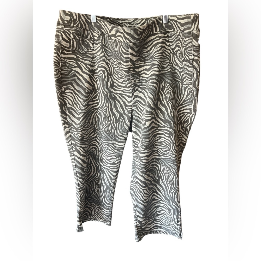 New DG2 Pull on capris with zebra print. Size 1XT